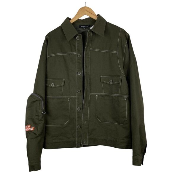 Atelier new Regime Men's Army Green Shirt Jacket US M - Picture 3 of 13